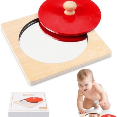 Jouet d'éveil Montessori avec miroir pour bébé 0-18 mois