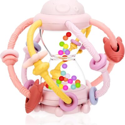 Jouet d'éveil Montessori balle de préhension et anneau de dentition bébé