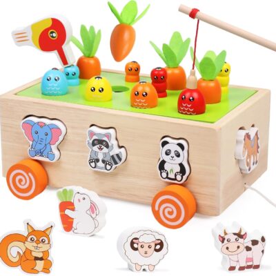 Jouet éducatif montessori en bois 7 en 1 pour bébé et enfant