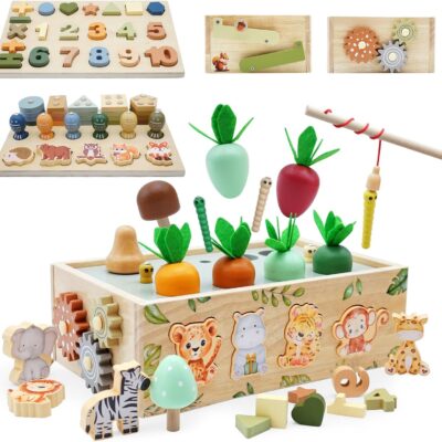 Jouet montessori en bois éducatif pour enfants 1 à 4 ans
