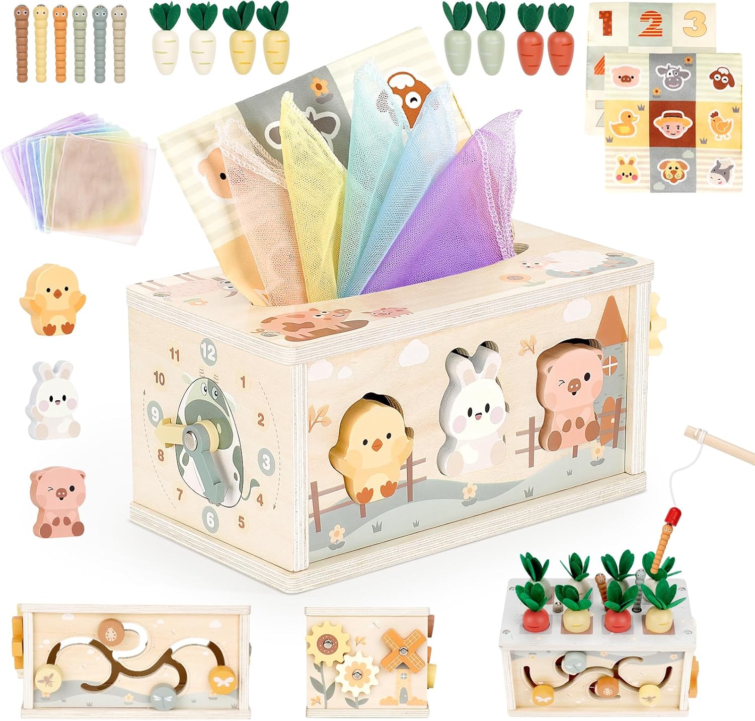 Jouet montessori en bois pour enfants 1 à 3 ans