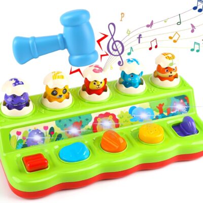 Jouet montessori pop-up musical avec animaux pour bébé 1 an et plus