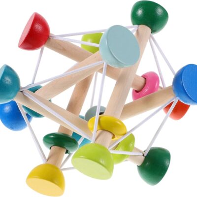 Jouet sensoriel en bois pour bébé balle de préhension Montessori