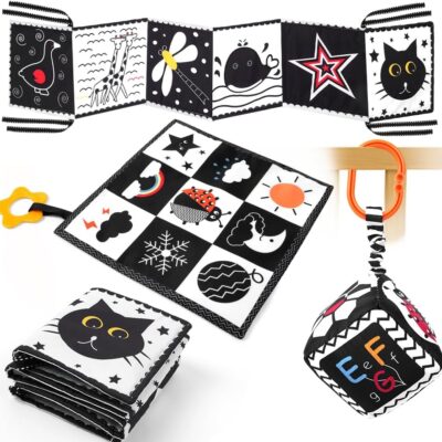 Jouets sensoriels noirs et blancs Montessori pour bébé