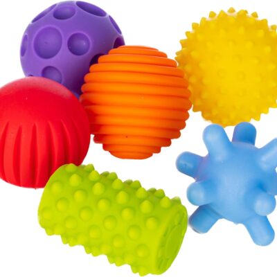 Kit de 6 balles sensorielles pour bébé - jouet d’éveil Montessori