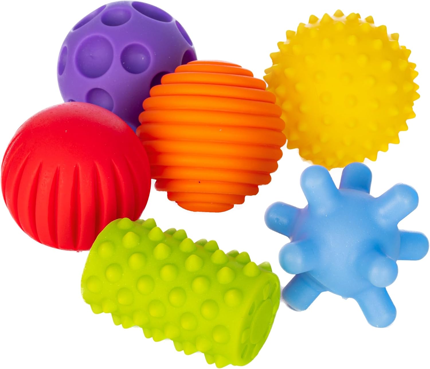 Kit de 6 balles sensorielles pour bébé - jouet d’éveil Montessori