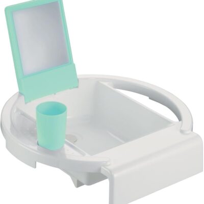 Lavabo d'apprentissage montessori blanc et vert 18 mois à 7 ans