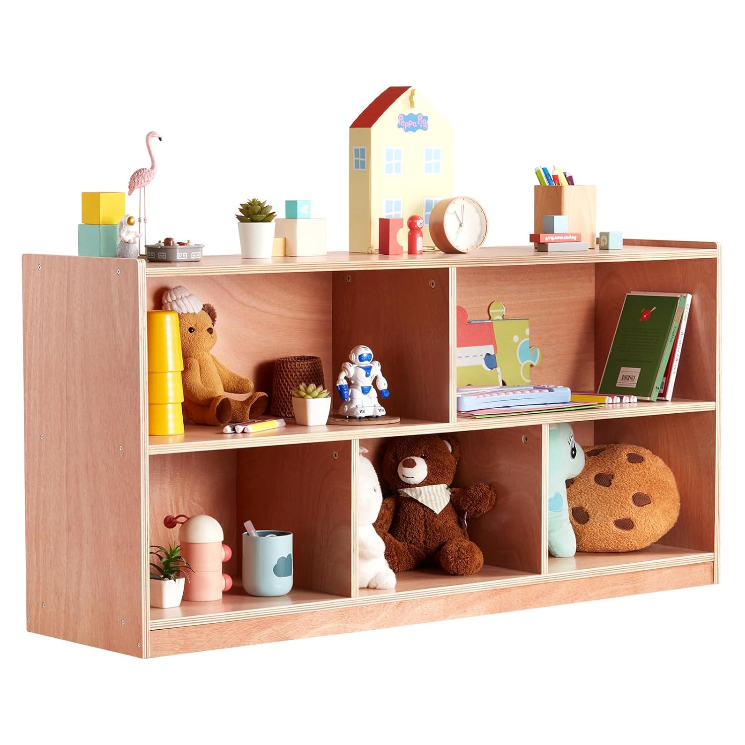 Meuble de rangement Montessori pour enfants à 2 niveaux