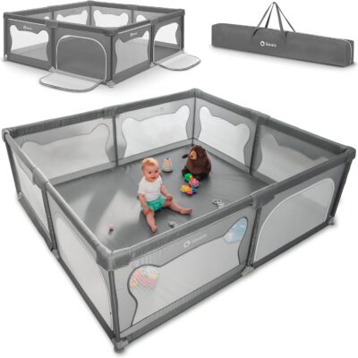 Parc bébé pliable modulable Lionelo Willow XL gris