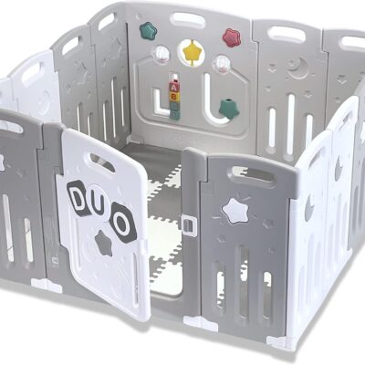 Parc modulable pour bébé Venture All Stars DUO Lite avec tapis de jeu et panneau d'activités