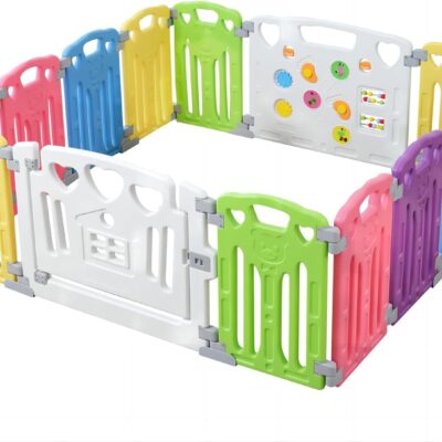 Parc modulable pour bébé avec 14 panneaux sécurisés