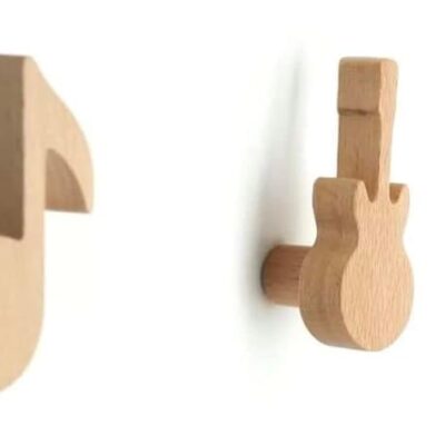 Patères murales montessori en bois pour enfant