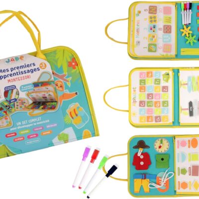 Pochette d'activités Montessori en tissu pour enfants dès 3 ans