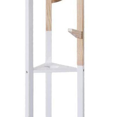 Porte-manteau enfant blanc en bois montessori