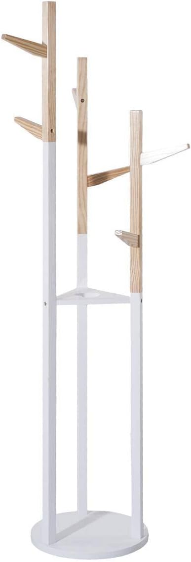 Porte-manteau enfant blanc en bois montessori