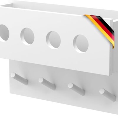 Porte-manteau montessori mural en bois avec étagère et crochets