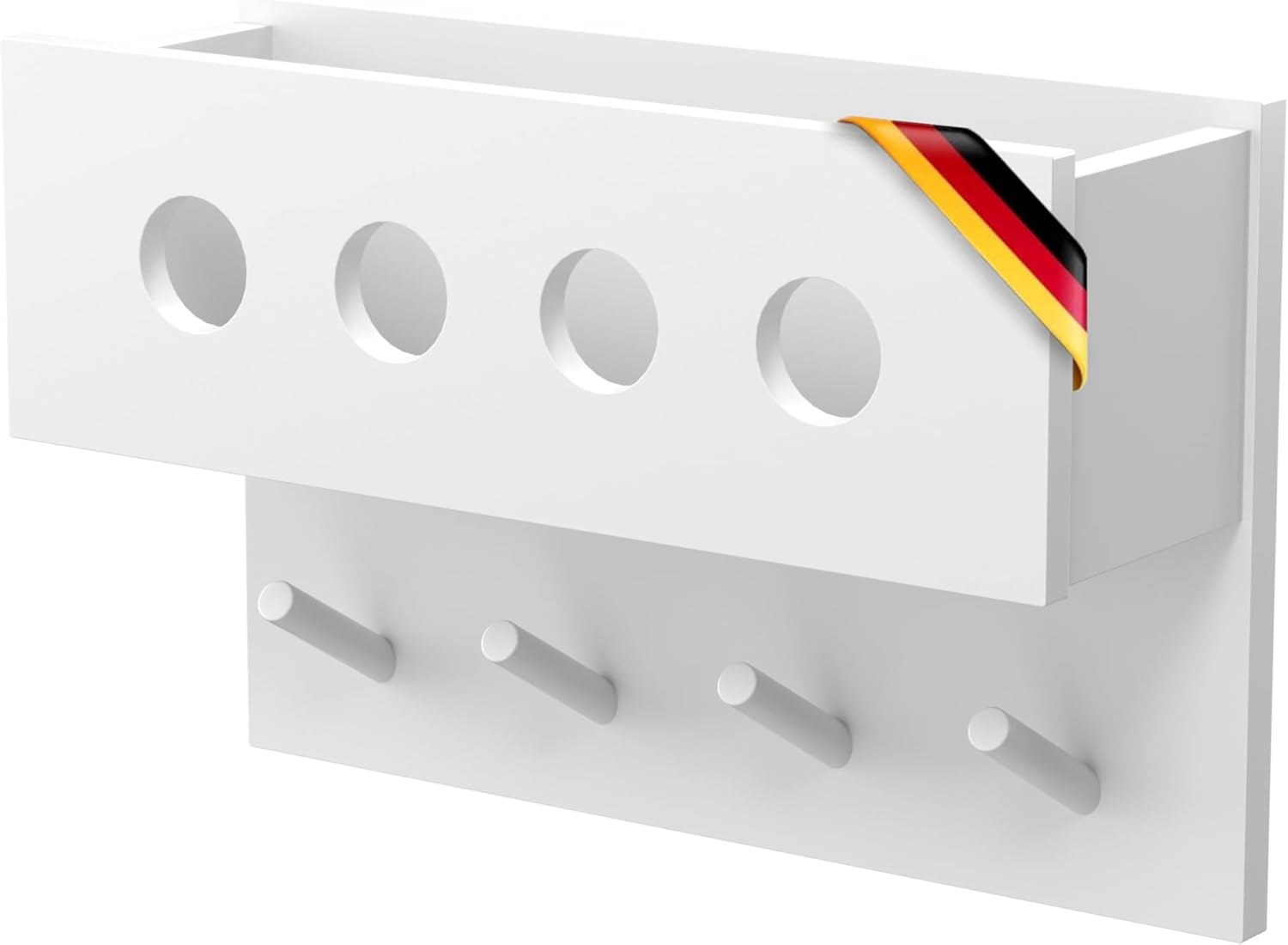 Porte-manteau montessori mural en bois avec étagère et crochets