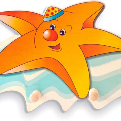 Porte-manteau mural montessori en bois pour enfants