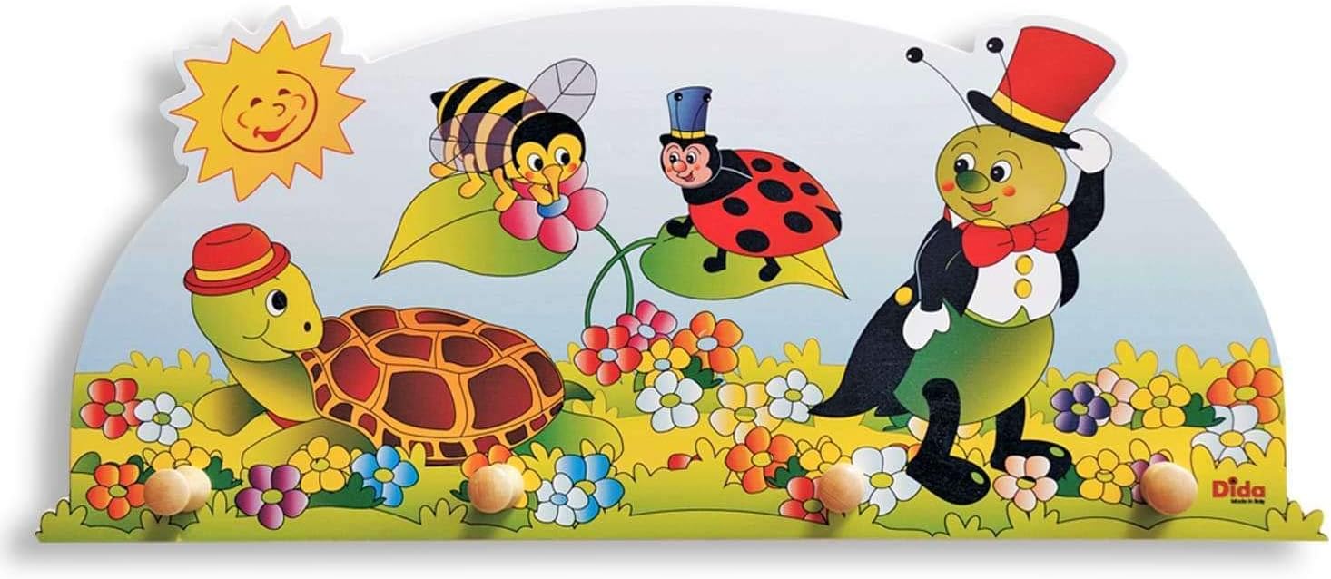 Portemanteau montessori en bois pour enfants