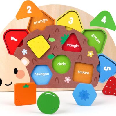 Puzzle Montessori en bois pour bébé et enfant 1-3 ans
