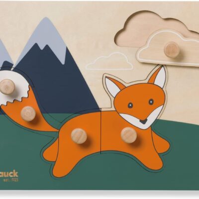 Puzzle en bois Montessori pour bébé 1 an - formes animaux et motricité fine