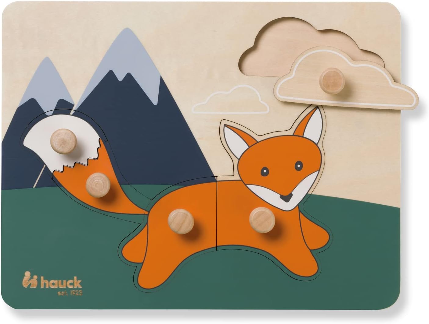 Puzzle en bois Montessori pour bébé 1 an - formes animaux et motricité fine