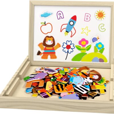 Puzzle magnétique en bois pour enfants 3 ans montessori
