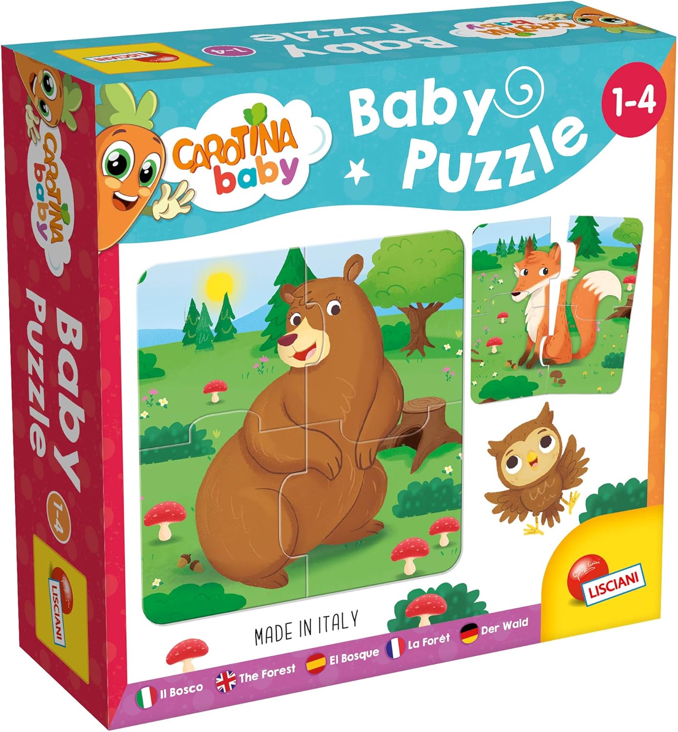 Puzzle montessori bébé animaux de la forêt