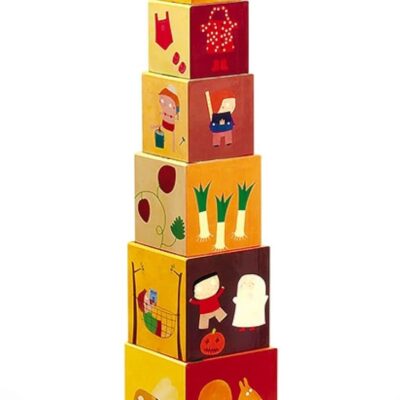 Pyramide carrée les 4 saisons - jouet d'éveil dès 1 an