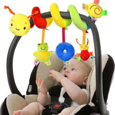 Spirale d'activité montessori pour bébé avec hochets et pendentifs