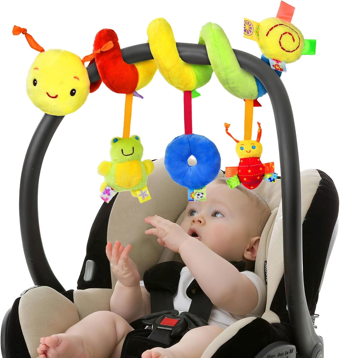 Spirale d'activité montessori pour bébé avec hochets et pendentifs