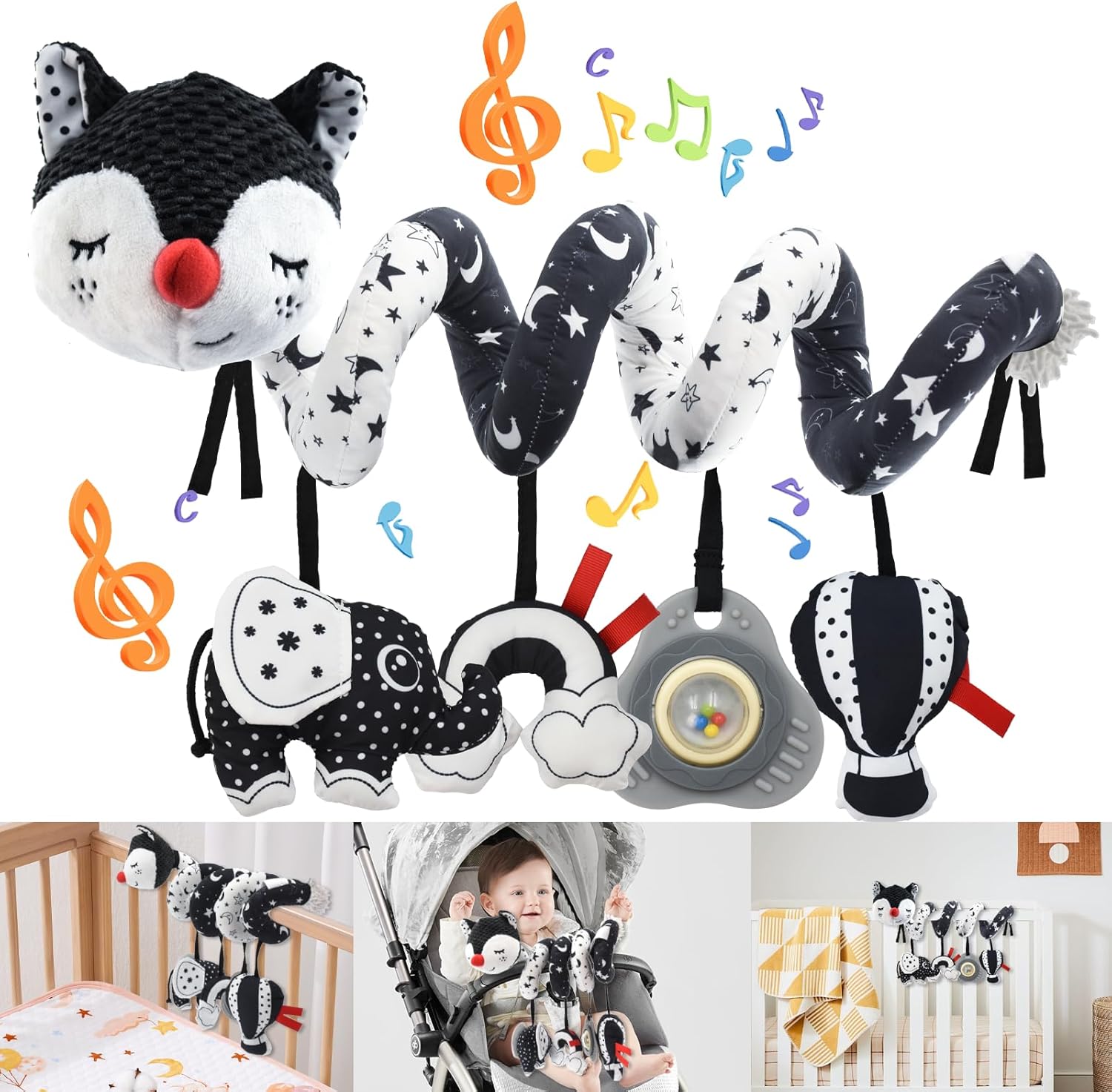 Spirale d'activité sensorielle pour bébé 0-9 mois