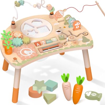 Table d'activités Montessori en bois pour bébé 1 an et plus