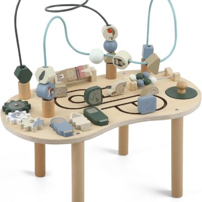 Table d'activités en bois Montessori 7 en 1 pour enfants dès 3 ans