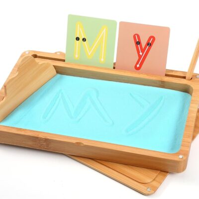 Table de sable Montessori en bois pour le développement sensoriel des enfants