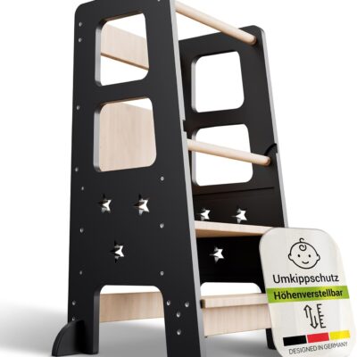 Tour d'apprentissage réglable pour enfants avec protection anti-bascule