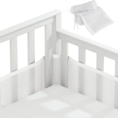 Tour de lit bébé respirant pour berceau montessori