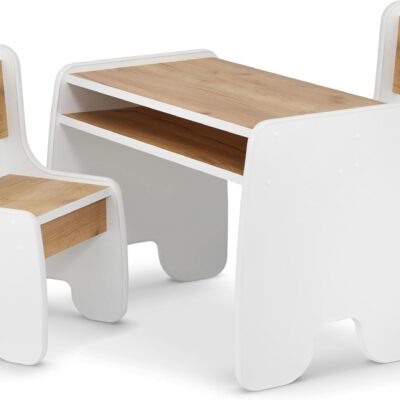 Tour d'escalade en bois avec toboggan et balançoire pour enfants