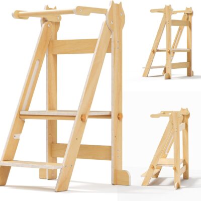 Tour d'observation Montessori pliable en bois pour enfants