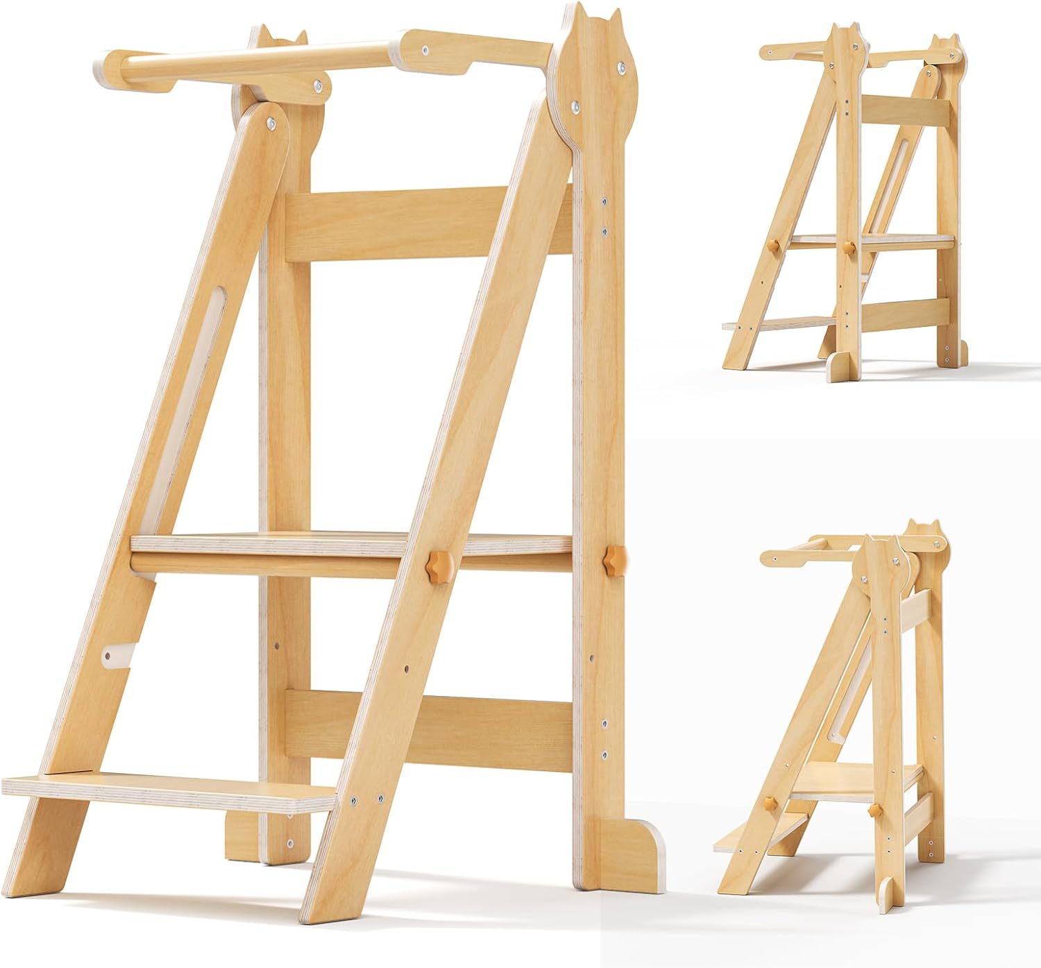Tour d'observation Montessori pliable en bois pour enfants