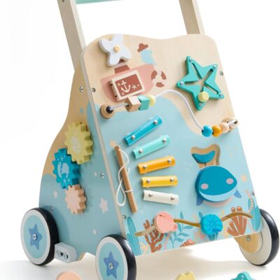 Trotteur en bois pour bébé - chariot de marche robuste