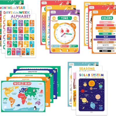 affiche éducative montessori pour enfants - alphabet et apprentissages