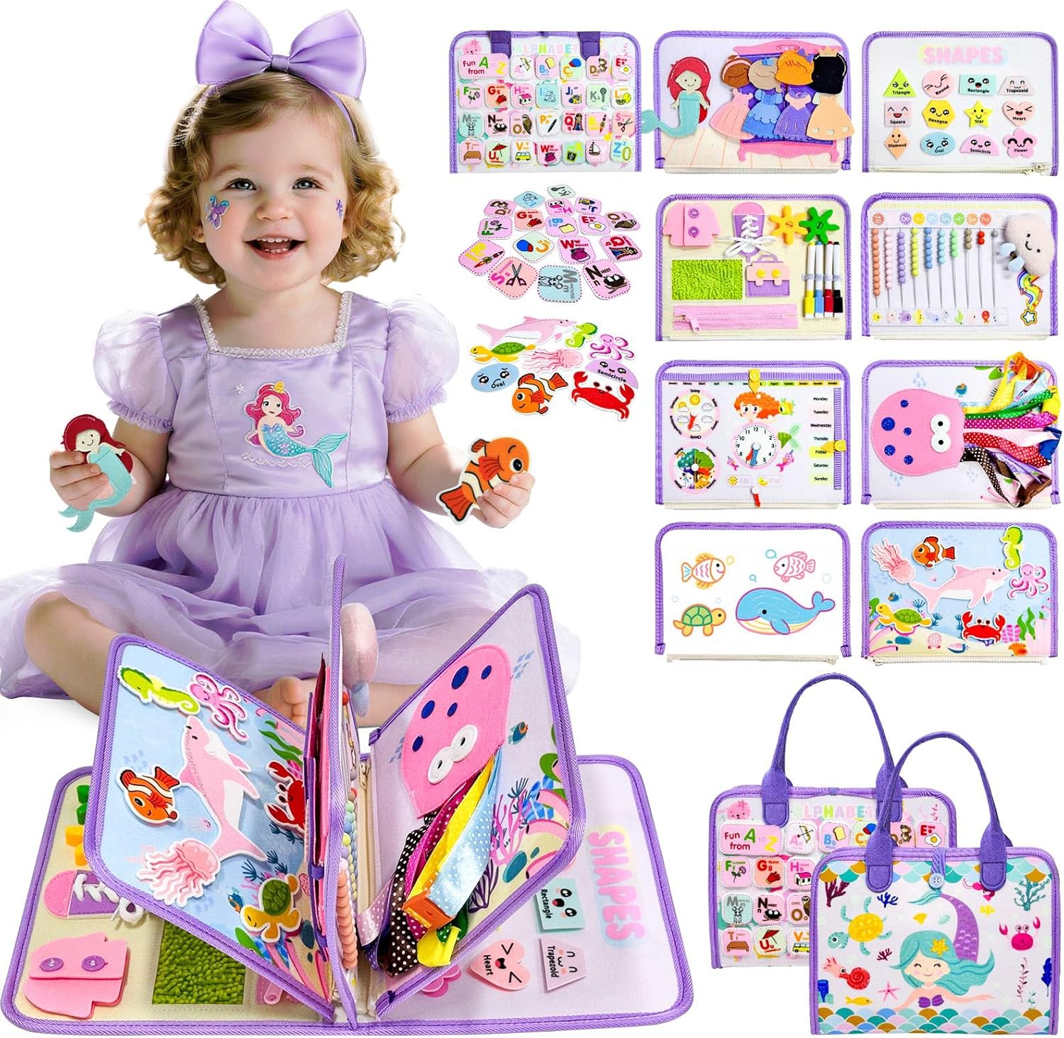 busy board montessori pour enfants de 2 à 3 ans