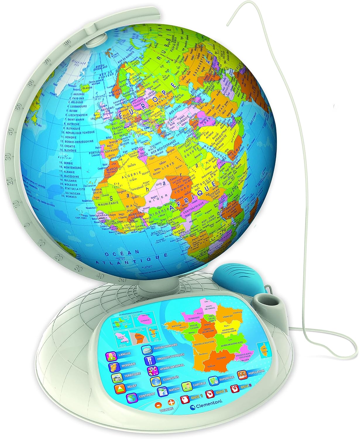 globe interactif éducatif pour enfants avec réalité augmentée et stylo optique