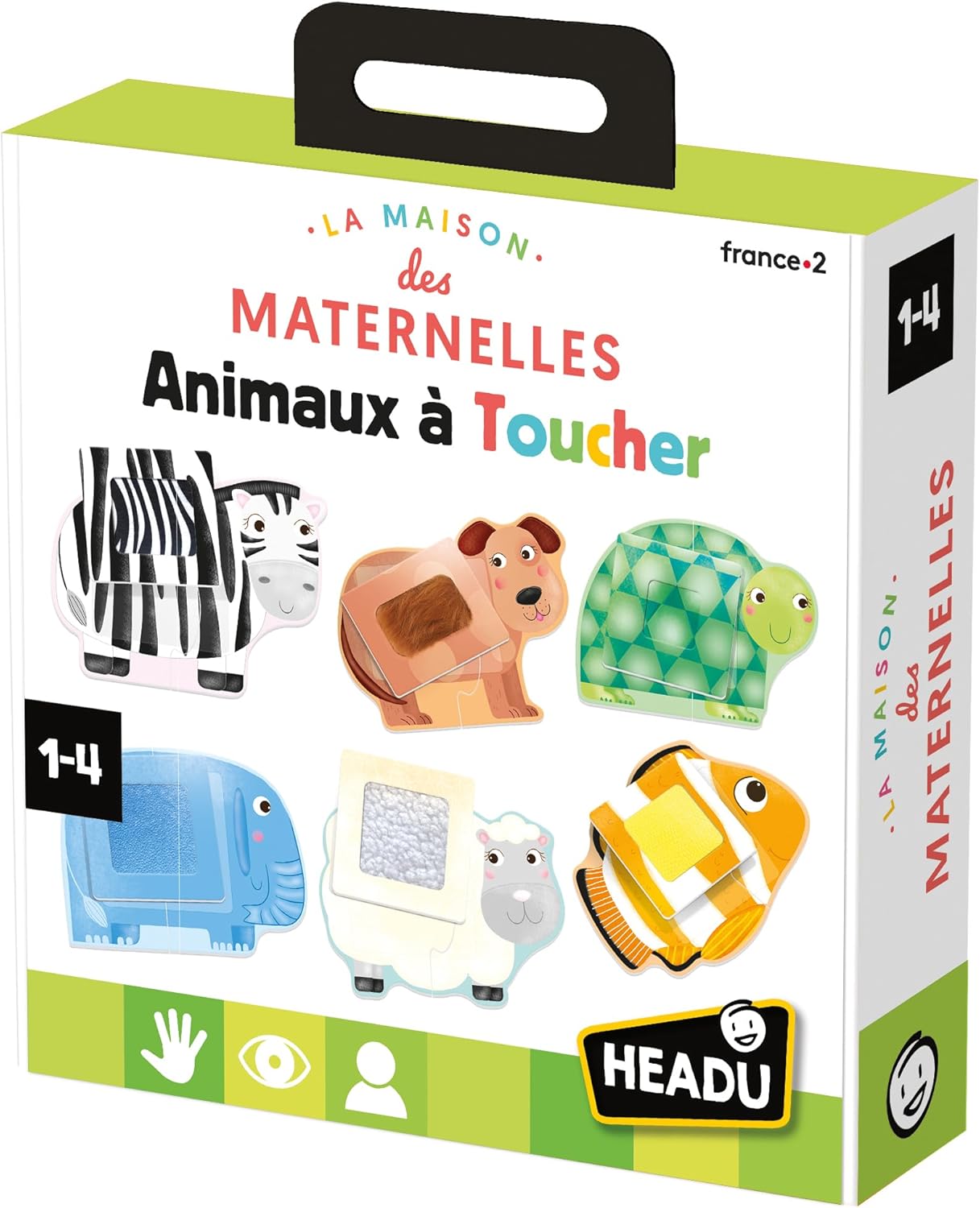 jeu éducatif montessori animaux à toucher pour enfants 1 à 3 ans