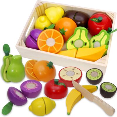 jouet en bois fruits et légumes à découper pour dinette enfant