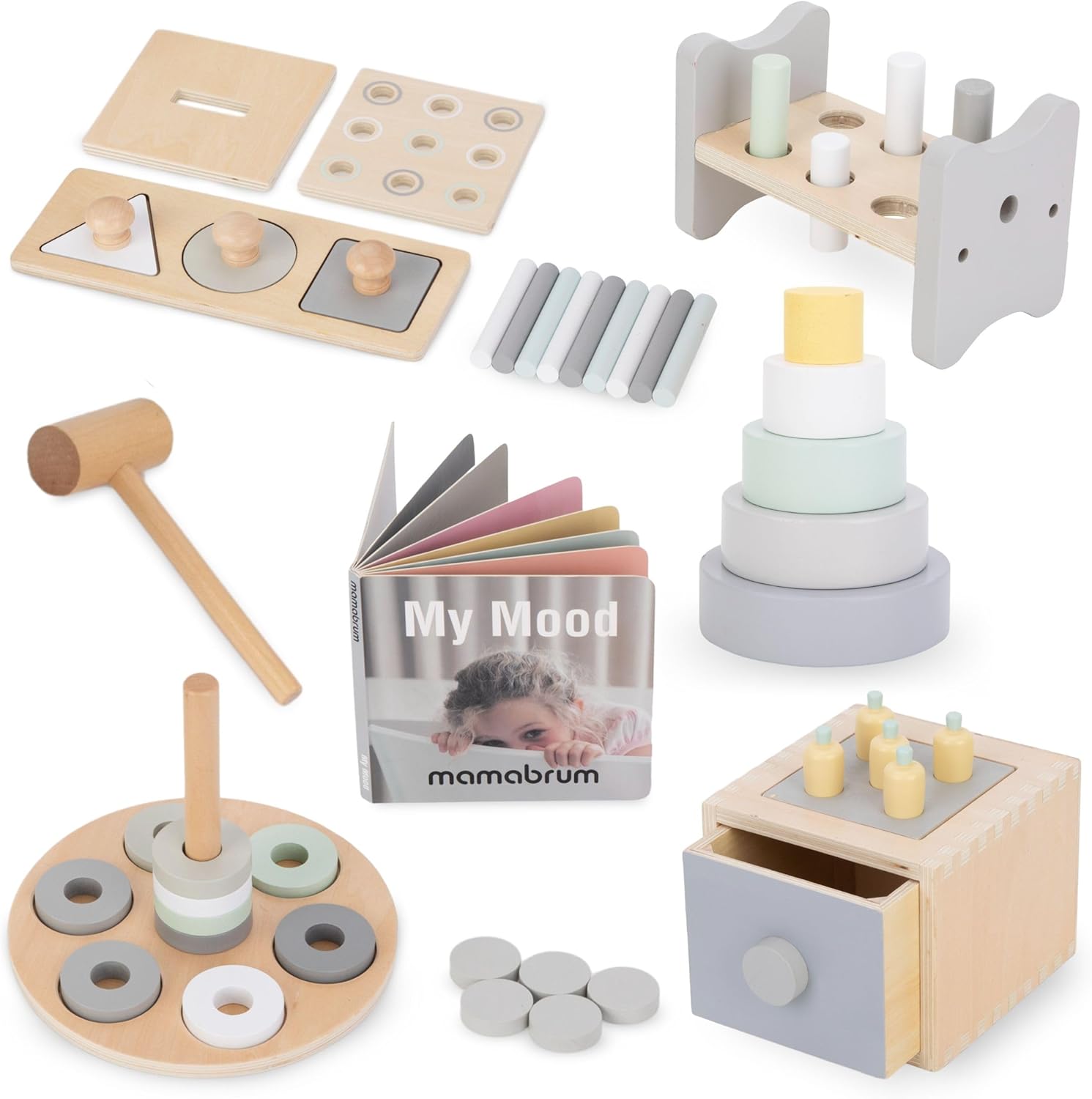 jouet montessori éducatif 12 mois avec boîte créative et accessoires