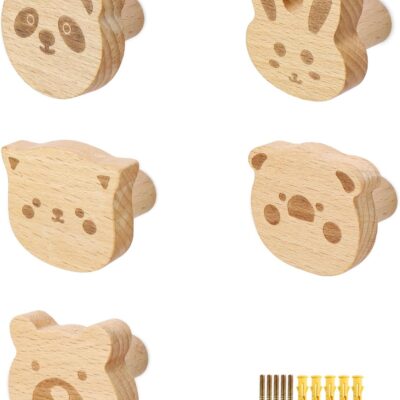 porte-manteau mural montessori en bois pour enfants