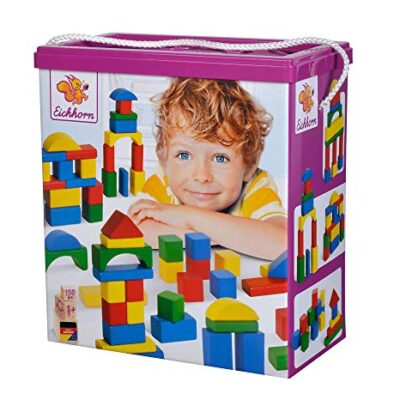Blocs de construction en bois enfant Eichhorn avec boîte
