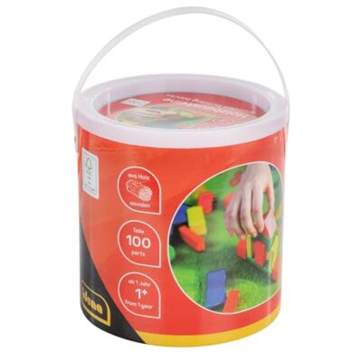 Blocs de construction en bois enfant Idena, lot de 100